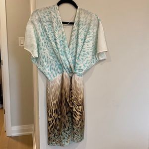 Animal print silky summer dress